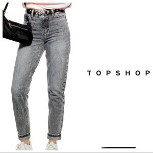 Topshop Gray Mom Jeans